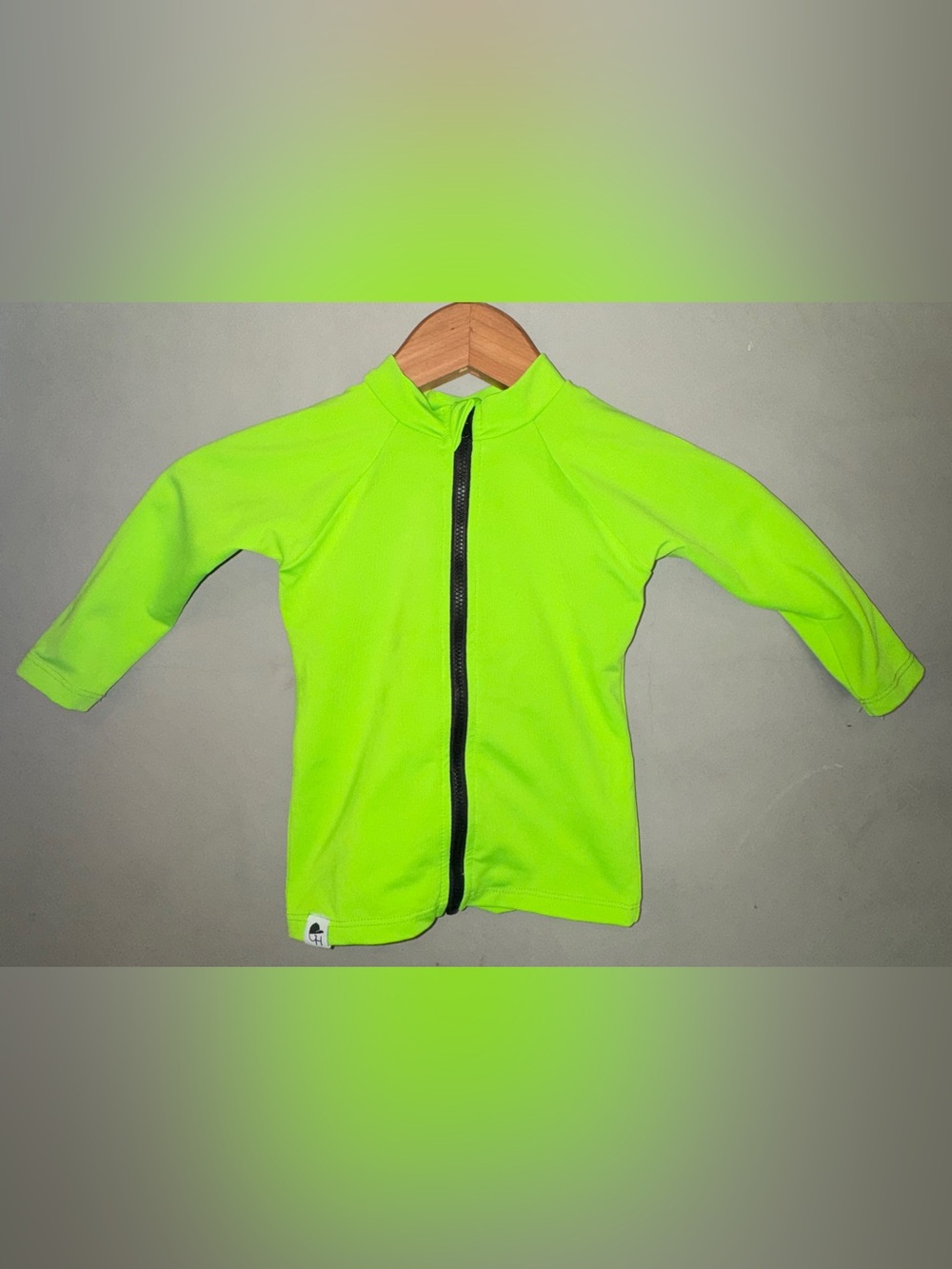 George Hats Neon Zip Swim Long Sleeve Shirt 18-24 months green